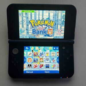 New Nintendo 3DS XL Console Blue with Pokemon Bank, Poke Transporter & Games